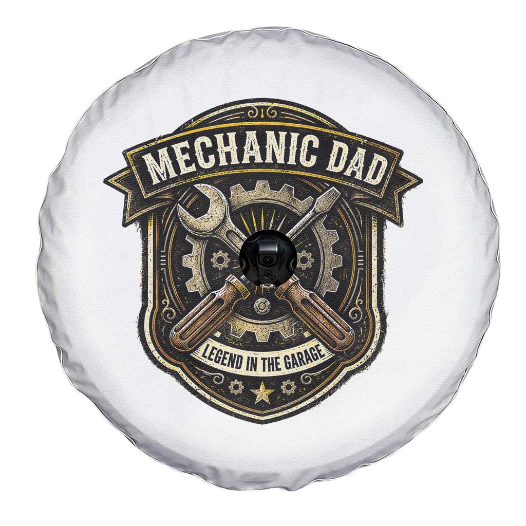 Mechanic Dad Legend In The Garage Spare Tire Cover Funny Auto Repair Fathers Day Gift