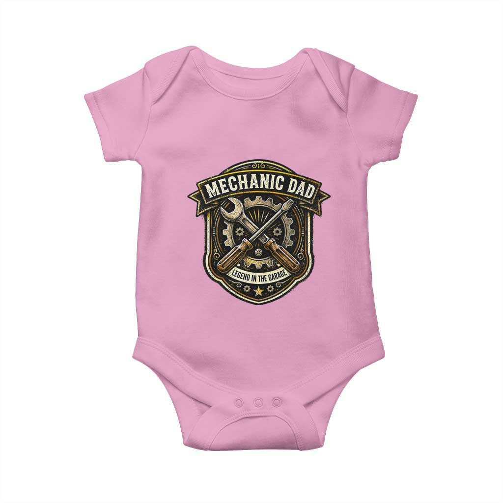 Mechanic Dad Legend In The Garage Baby Onesie Funny Auto Repair Fathers Day Gift