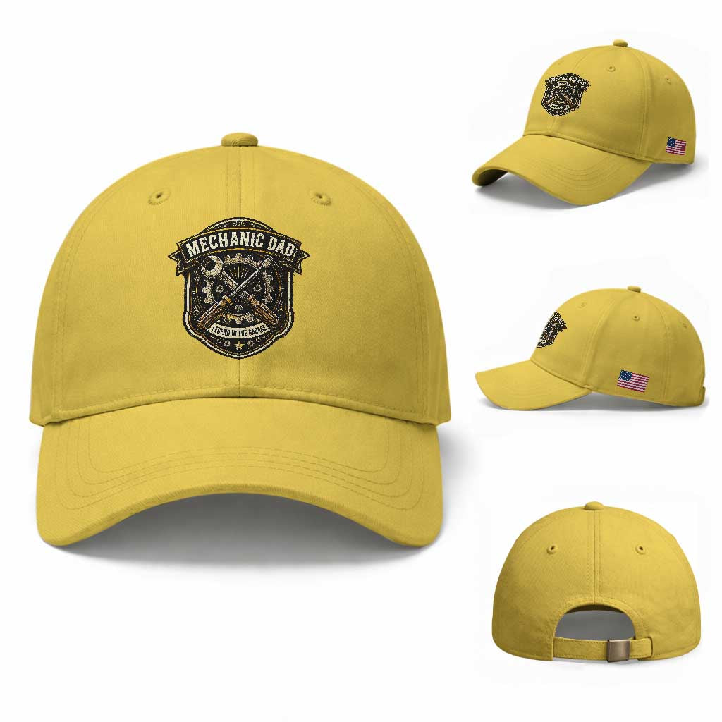 Mechanic Dad Legend In The Garage Baseball Cap Funny Auto Repair Fathers Day Gift