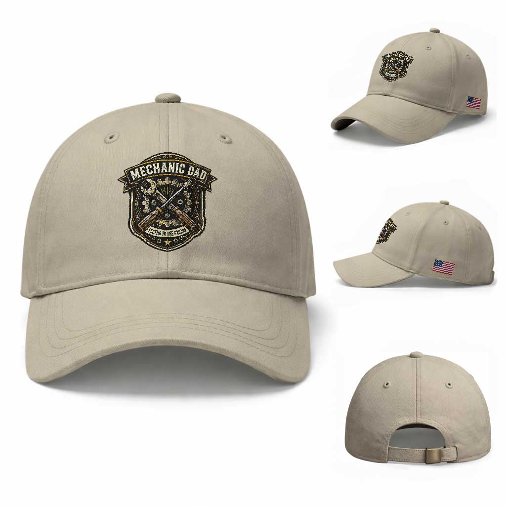Mechanic Dad Legend In The Garage Baseball Cap Funny Auto Repair Fathers Day Gift