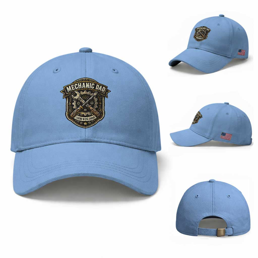 Mechanic Dad Legend In The Garage Baseball Cap Funny Auto Repair Fathers Day Gift