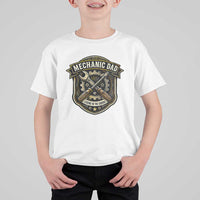 Mechanic Dad Legend In The Garage T Shirt For Kid Funny Auto Repair Fathers Day Gift