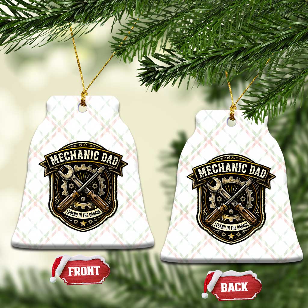 Mechanic Dad Legend In The Garage Ceramic Ornament Funny Auto Repair Fathers Day Gift