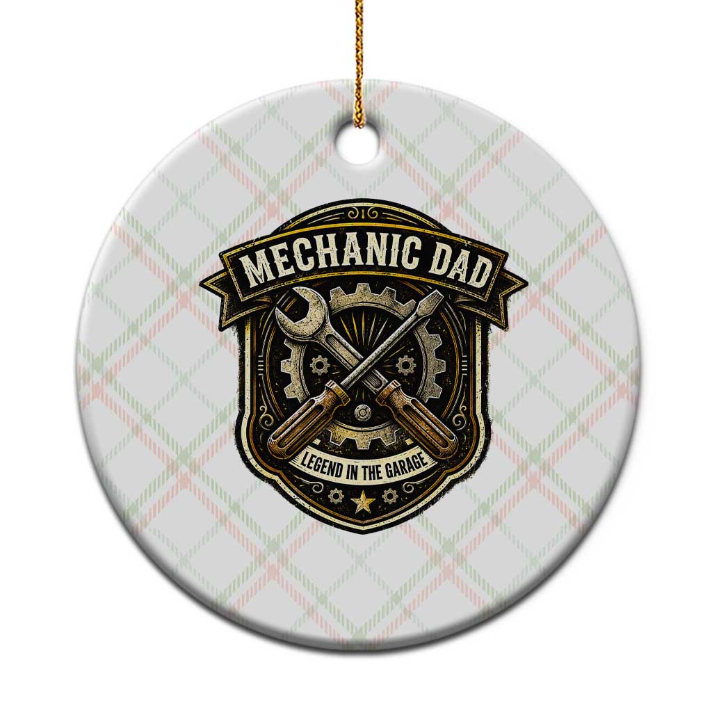 Mechanic Dad Legend In The Garage Ceramic Ornament Funny Auto Repair Fathers Day Gift
