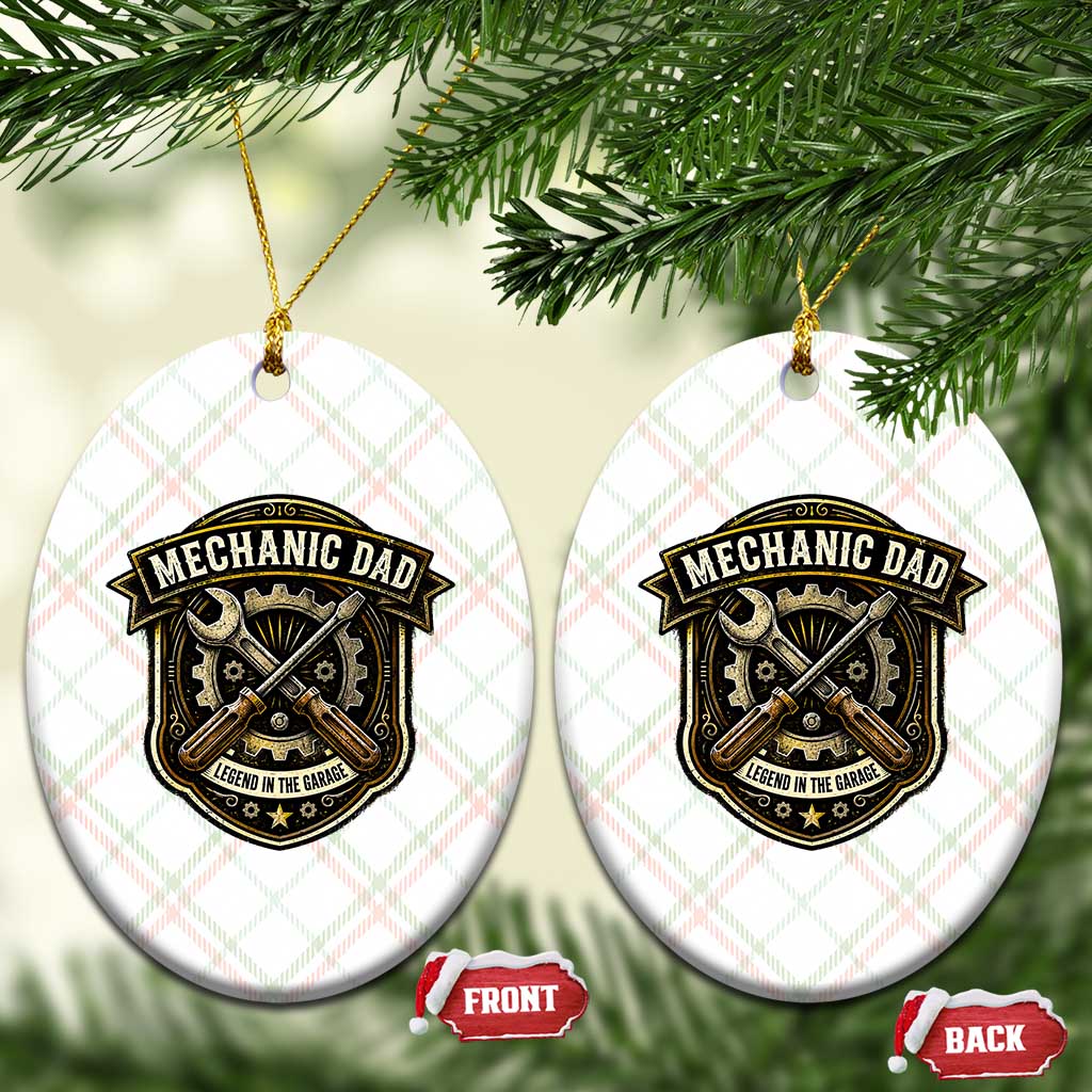 Mechanic Dad Legend In The Garage Ceramic Ornament Funny Auto Repair Fathers Day Gift