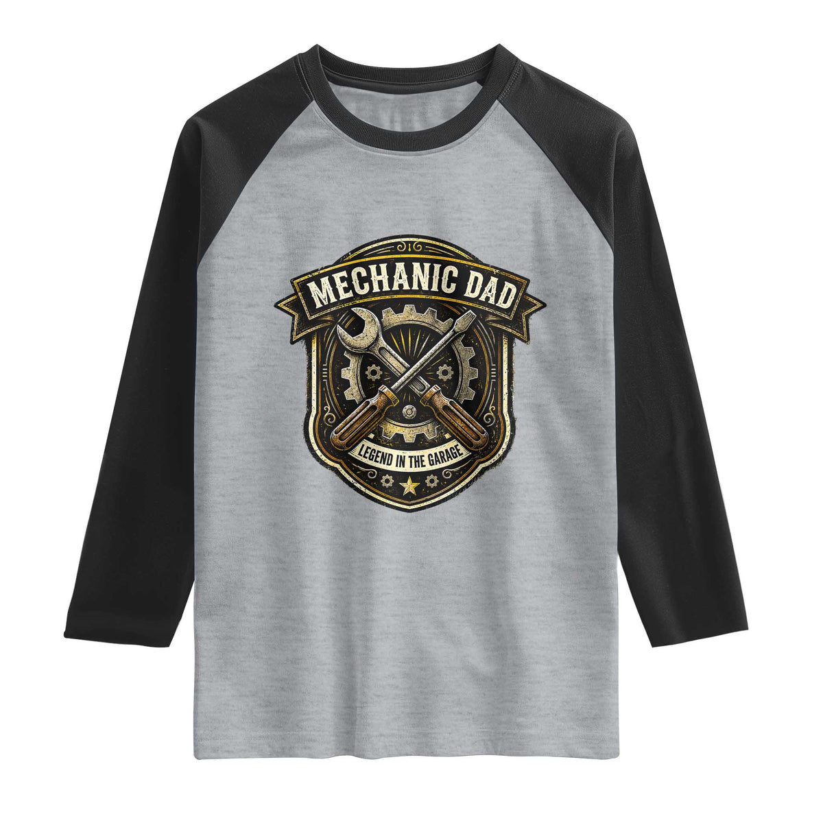 Mechanic Dad Legend In The Garage Raglan Shirt Funny Auto Repair Fathers Day Gift