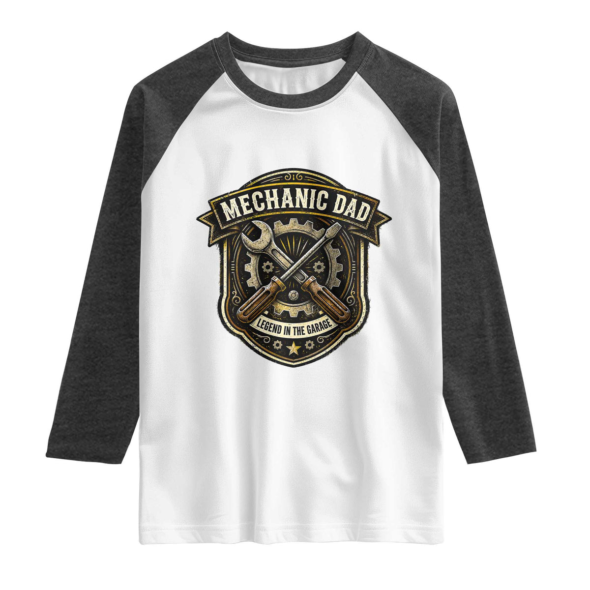 Mechanic Dad Legend In The Garage Raglan Shirt Funny Auto Repair Fathers Day Gift
