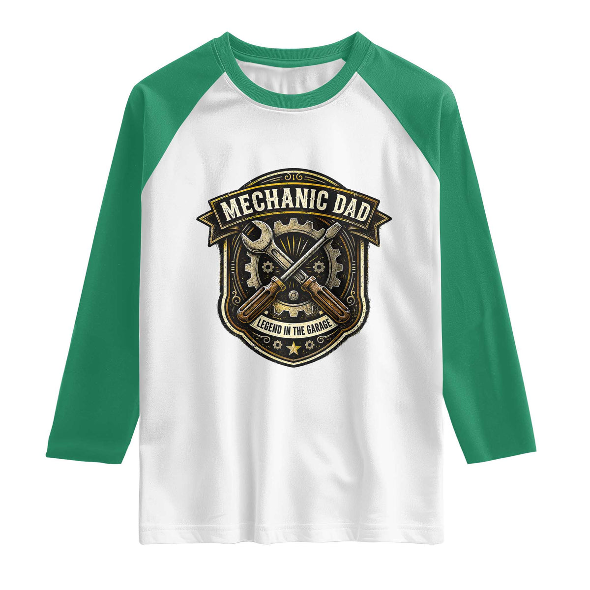 Mechanic Dad Legend In The Garage Raglan Shirt Funny Auto Repair Fathers Day Gift