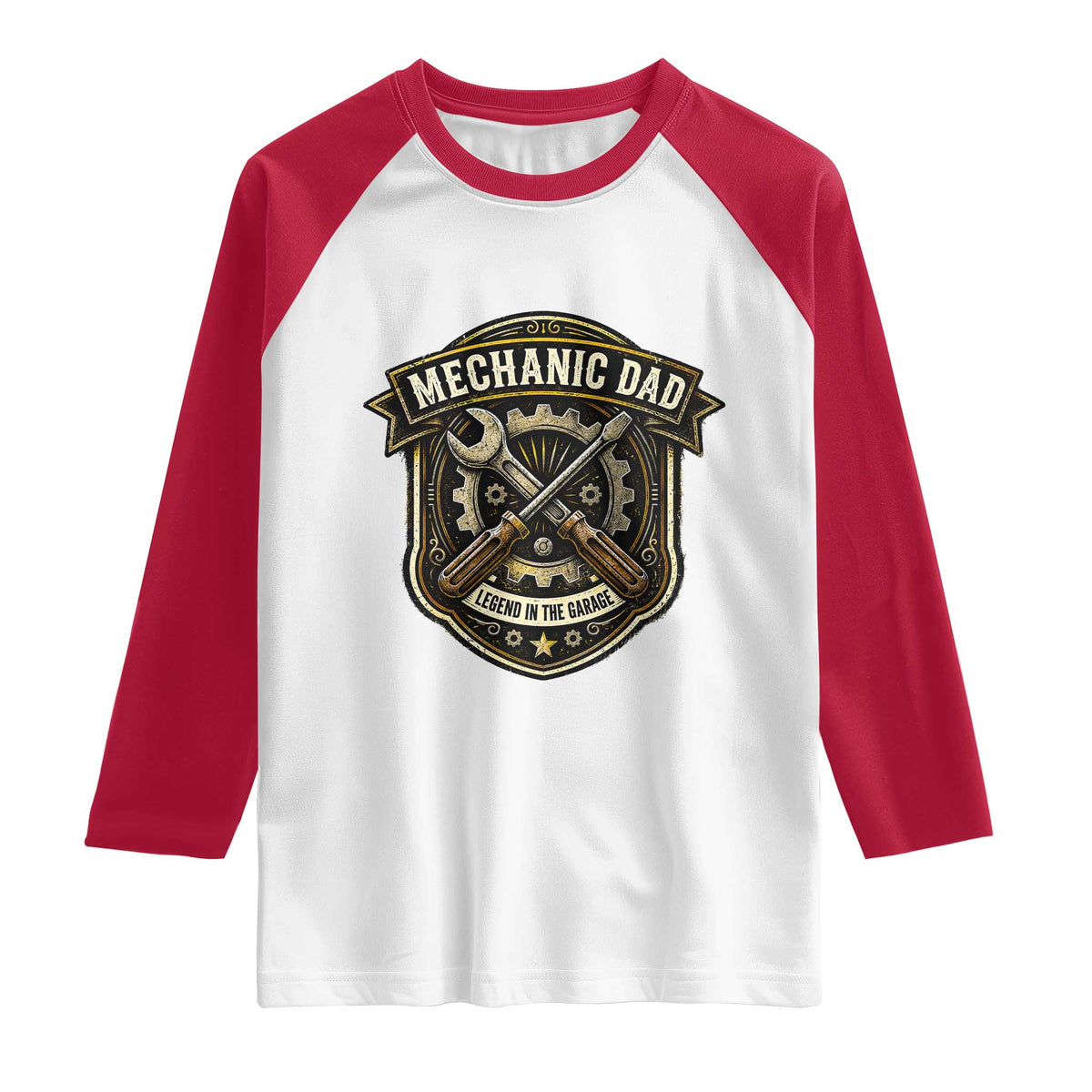 Mechanic Dad Legend In The Garage Raglan Shirt Funny Auto Repair Fathers Day Gift
