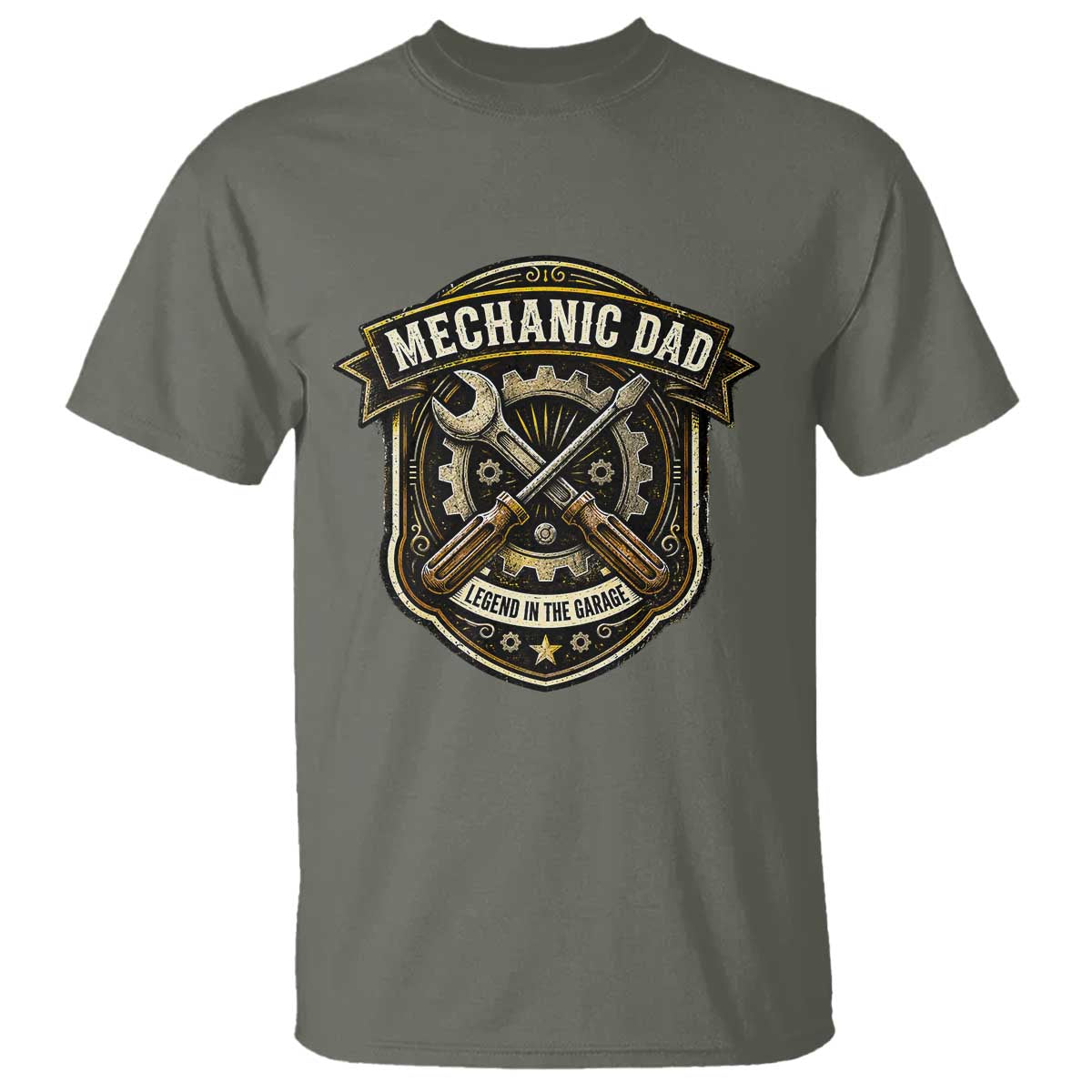 Mechanic Dad Legend In The Garage T Shirt Funny Auto Repair Fathers Day Gift