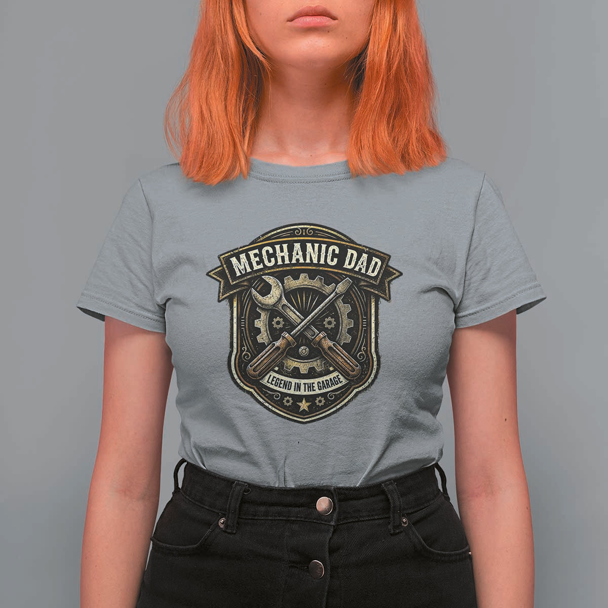 Mechanic Dad Legend In The Garage T Shirt For Women Funny Auto Repair Fathers Day Gift