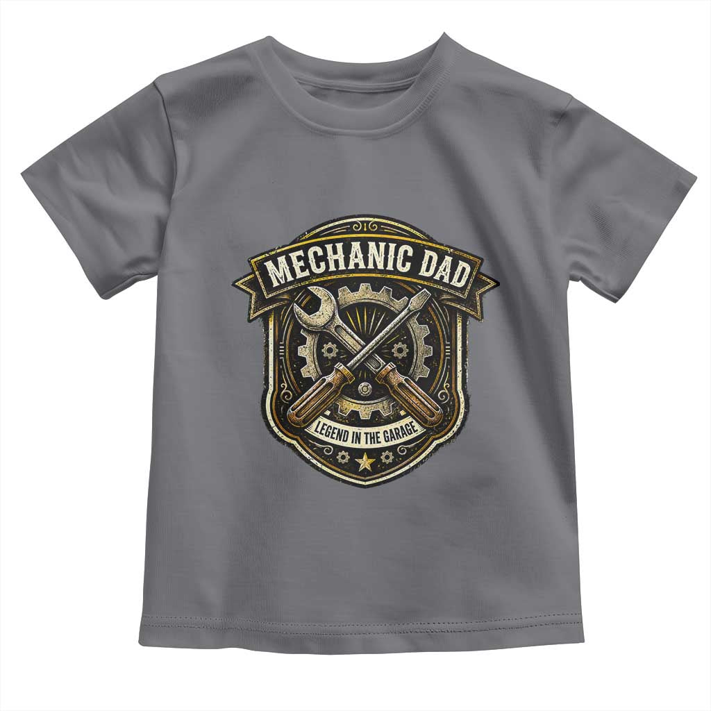 Mechanic Dad Legend In The Garage Toddler T Shirt Funny Auto Repair Fathers Day Gift