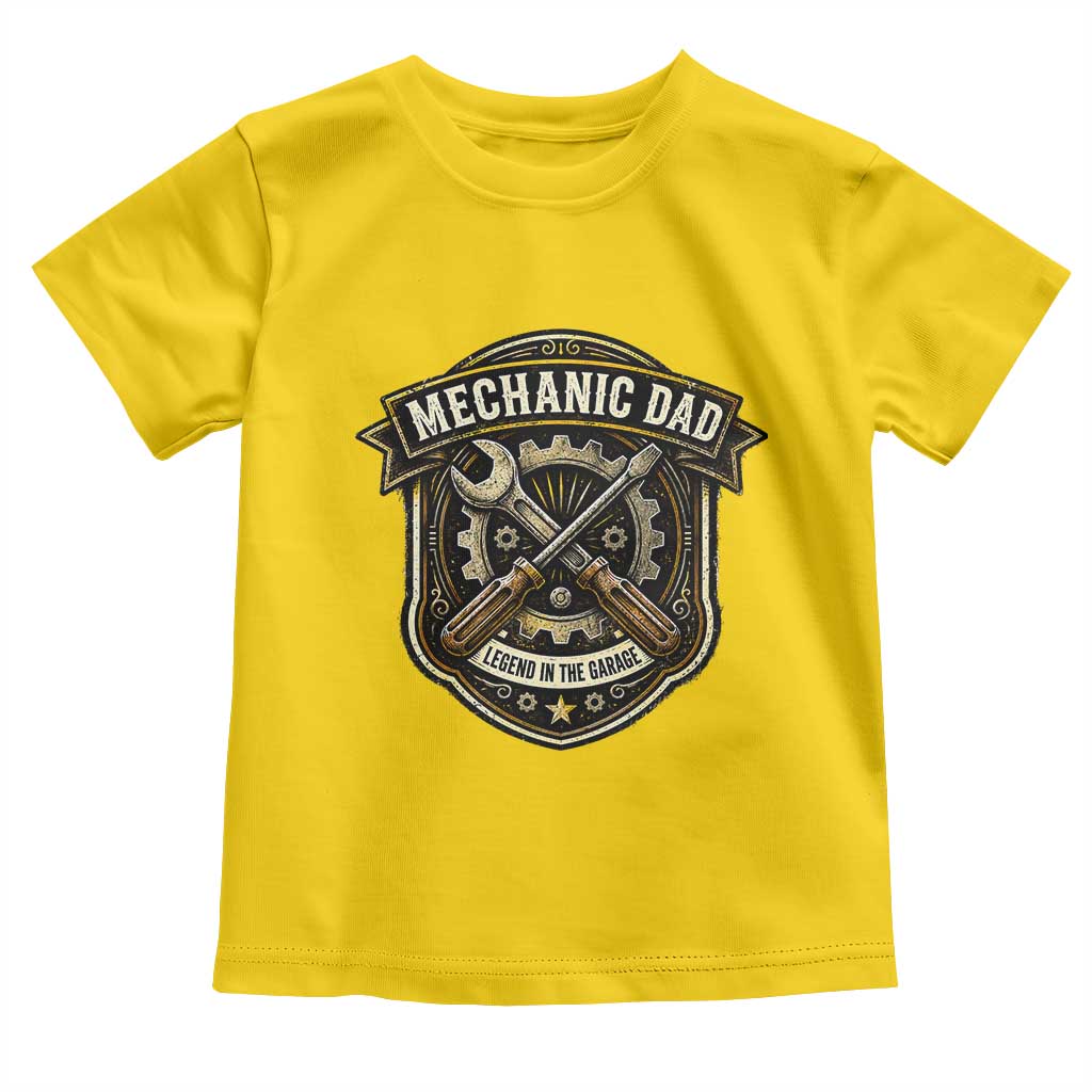 Mechanic Dad Legend In The Garage Toddler T Shirt Funny Auto Repair Fathers Day Gift