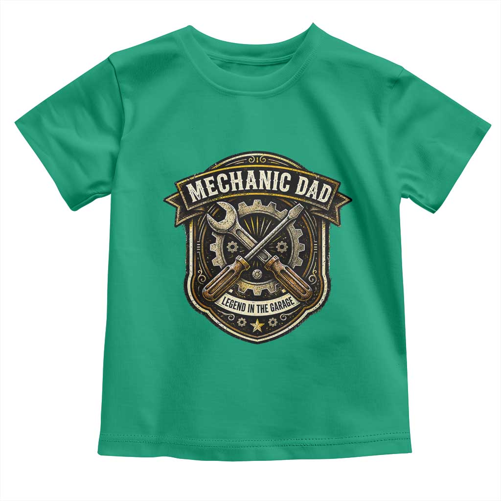 Mechanic Dad Legend In The Garage Toddler T Shirt Funny Auto Repair Fathers Day Gift