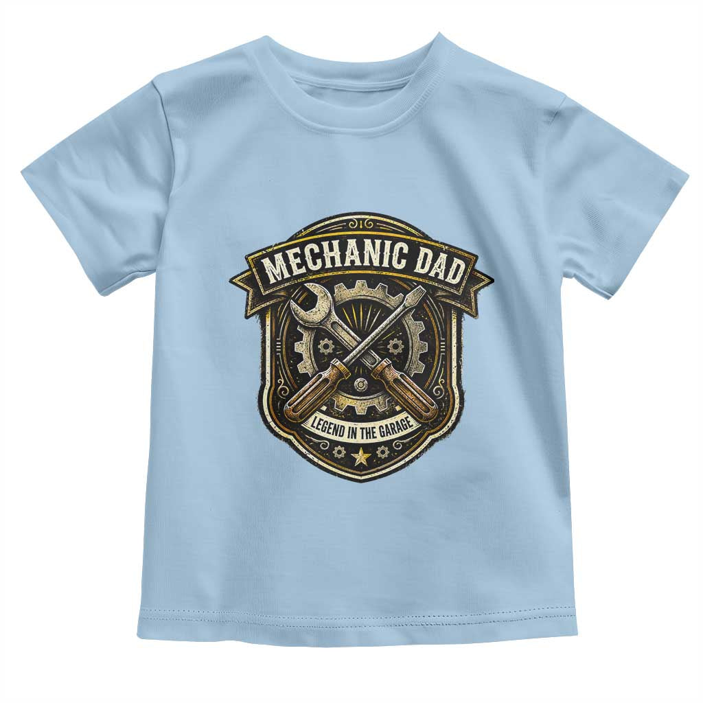 Mechanic Dad Legend In The Garage Toddler T Shirt Funny Auto Repair Fathers Day Gift