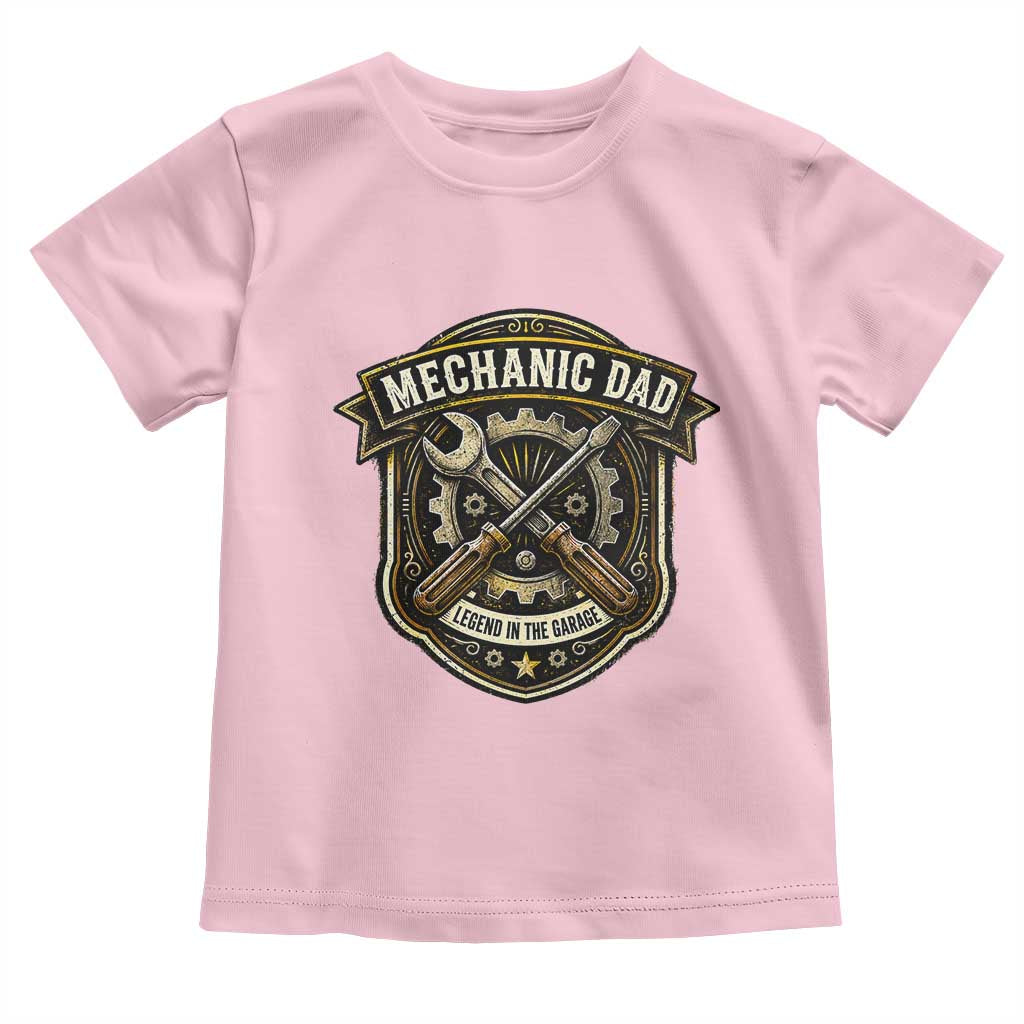 Mechanic Dad Legend In The Garage Toddler T Shirt Funny Auto Repair Fathers Day Gift