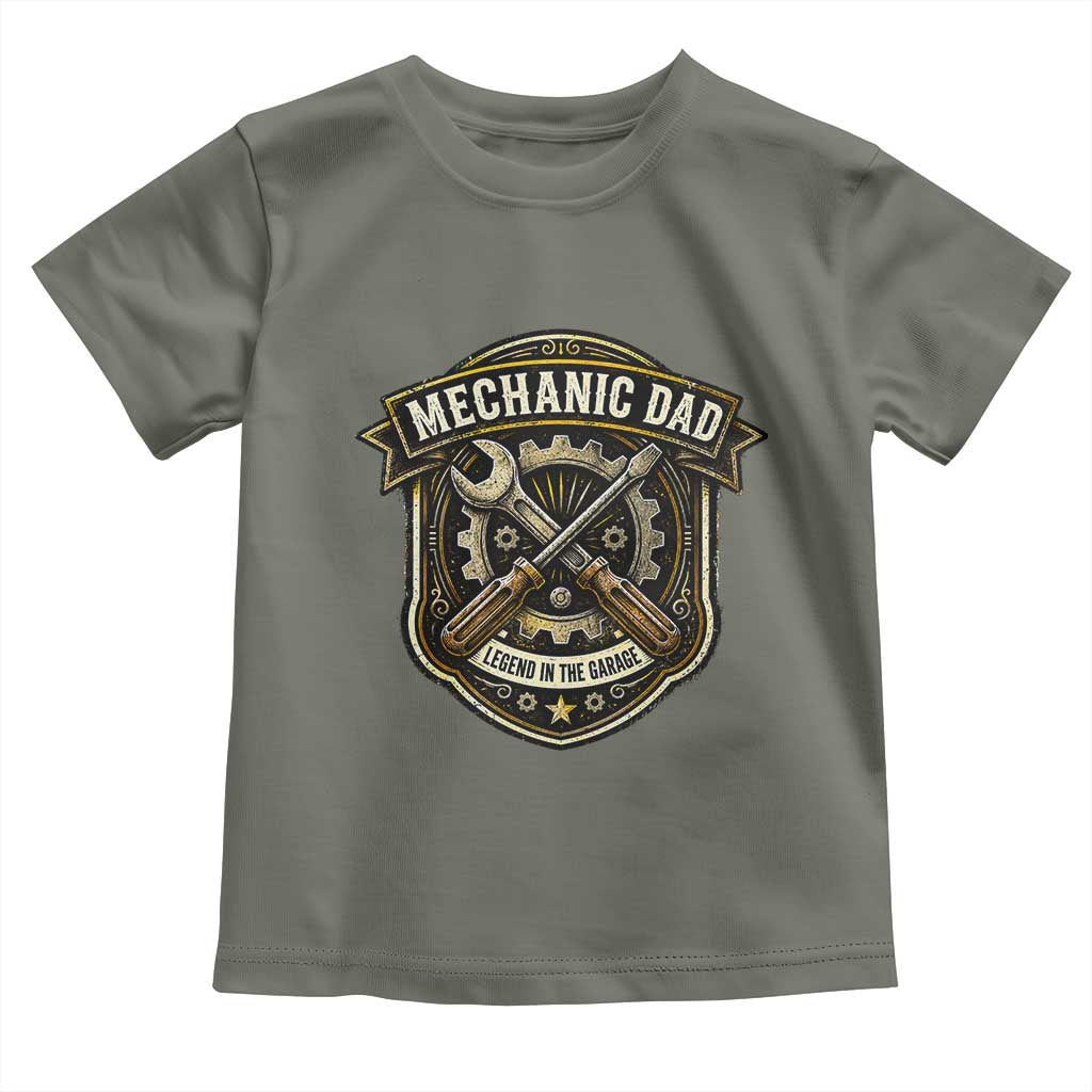 Mechanic Dad Legend In The Garage Toddler T Shirt Funny Auto Repair Fathers Day Gift