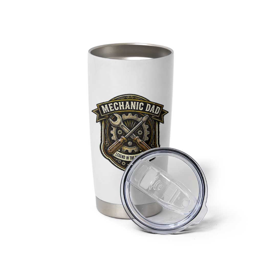 Mechanic Dad Legend In The Garage Tumbler Cup Funny Auto Repair Fathers Day Gift