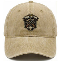 Mechanic Dad Legend In The Garage Washed Cotton Baseball Cap Funny Auto Repair Fathers Day Gift