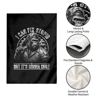 Funny Gorilla Mechanic Garden Flag I Can Fix Stupid But Its Gonna Hurt