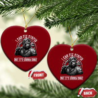 Funny Gorilla Mechanic Ceramic Ornament I Can Fix Stupid But Its Gonna Hurt