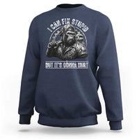 Funny Gorilla Mechanic Sweatshirt I Can Fix Stupid But Its Gonna Hurt
