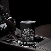 Funny Gorilla Mechanic Tumbler Cup I Can Fix Stupid But Its Gonna Hurt