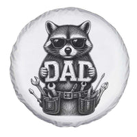 Funny Raccoon Dad Mechanic Spare Tire Cover Trash Panda Fathers Day Gift