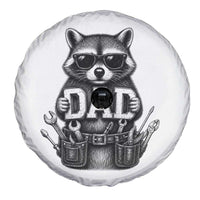 Funny Raccoon Dad Mechanic Spare Tire Cover Trash Panda Fathers Day Gift