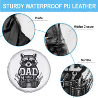 Funny Raccoon Dad Mechanic Spare Tire Cover Trash Panda Fathers Day Gift