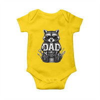 Funny Raccoon Dad Mechanic Baby Onesie Trash Panda Fathers Day Gift