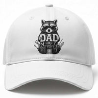 Funny Raccoon Dad Mechanic Baseball Cap Trash Panda Fathers Day Gift