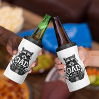 Funny Raccoon Dad Mechanic 4 in 1 Can Cooler Tumbler Trash Panda Fathers Day Gift