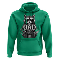 Funny Raccoon Dad Mechanic Hoodie Trash Panda Fathers Day Gift