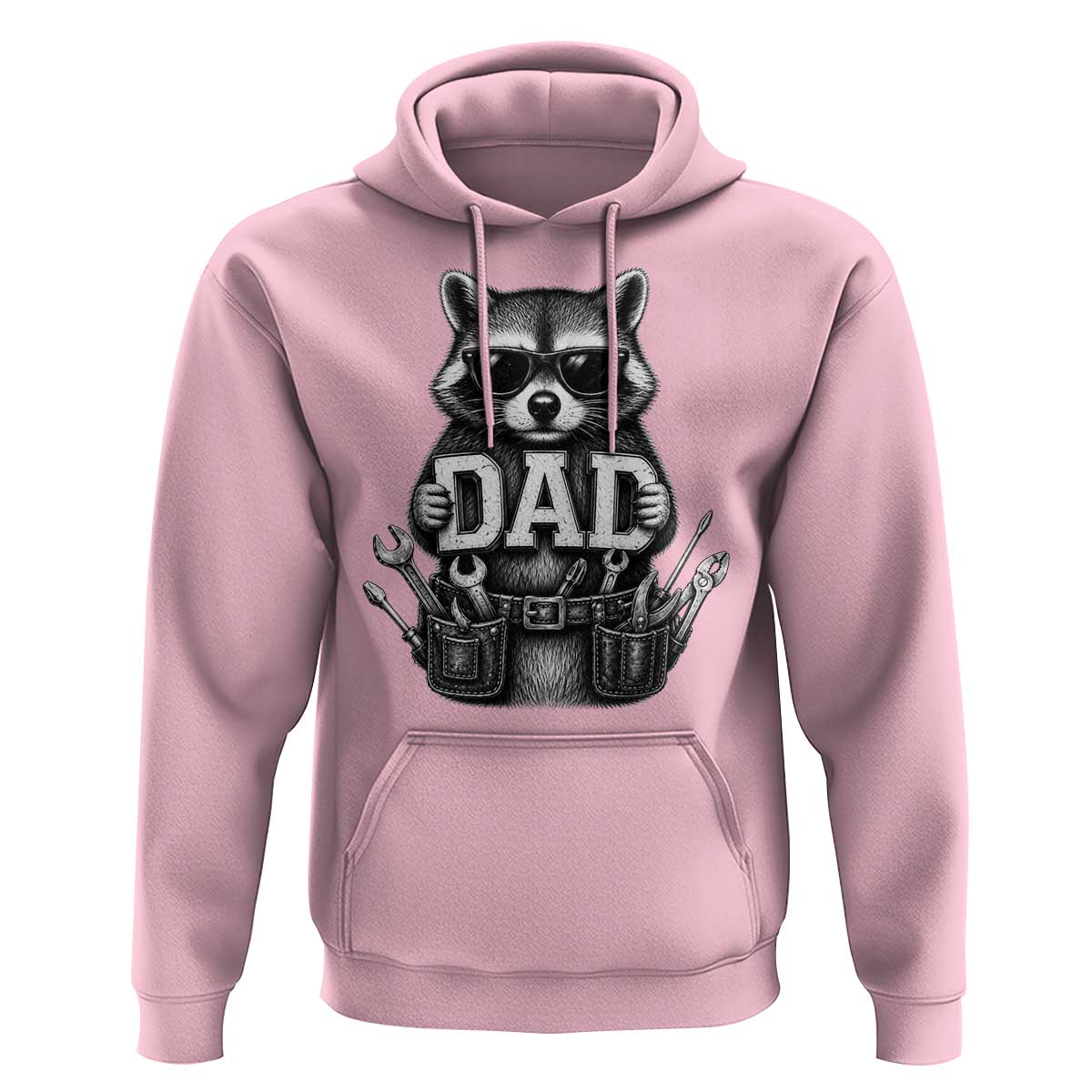 Funny Raccoon Dad Mechanic Hoodie Trash Panda Fathers Day Gift