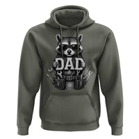 Funny Raccoon Dad Mechanic Hoodie Trash Panda Fathers Day Gift