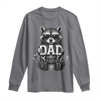 Funny Raccoon Dad Mechanic Long Sleeve Shirt Trash Panda Fathers Day Gift