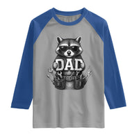 Funny Raccoon Dad Mechanic Raglan Shirt Trash Panda Fathers Day Gift