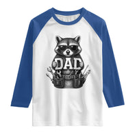 Funny Raccoon Dad Mechanic Raglan Shirt Trash Panda Fathers Day Gift