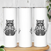 Funny Raccoon Dad Mechanic Skinny Tumbler Trash Panda Fathers Day Gift