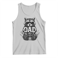 Funny Raccoon Dad Mechanic Tank Top Trash Panda Fathers Day Gift