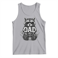Funny Raccoon Dad Mechanic Tank Top Trash Panda Fathers Day Gift