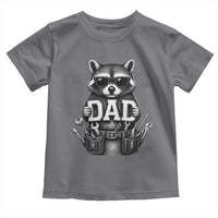 Funny Raccoon Dad Mechanic Toddler T Shirt Trash Panda Fathers Day Gift
