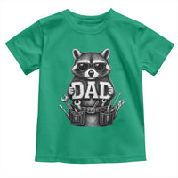 Funny Raccoon Dad Mechanic Toddler T Shirt Trash Panda Fathers Day Gift