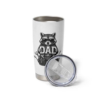 Funny Raccoon Dad Mechanic Tumbler Cup Trash Panda Fathers Day Gift