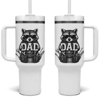 Funny Raccoon Dad Mechanic Tumbler With Handle Trash Panda Fathers Day Gift