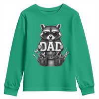 Funny Raccoon Dad Mechanic Youth Sweatshirt Trash Panda Fathers Day Gift