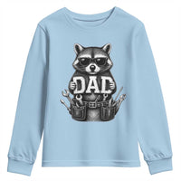 Funny Raccoon Dad Mechanic Youth Sweatshirt Trash Panda Fathers Day Gift
