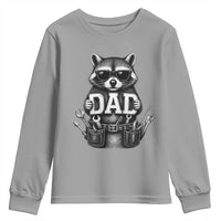Funny Raccoon Dad Mechanic Youth Sweatshirt Trash Panda Fathers Day Gift
