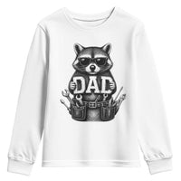 Funny Raccoon Dad Mechanic Youth Sweatshirt Trash Panda Fathers Day Gift